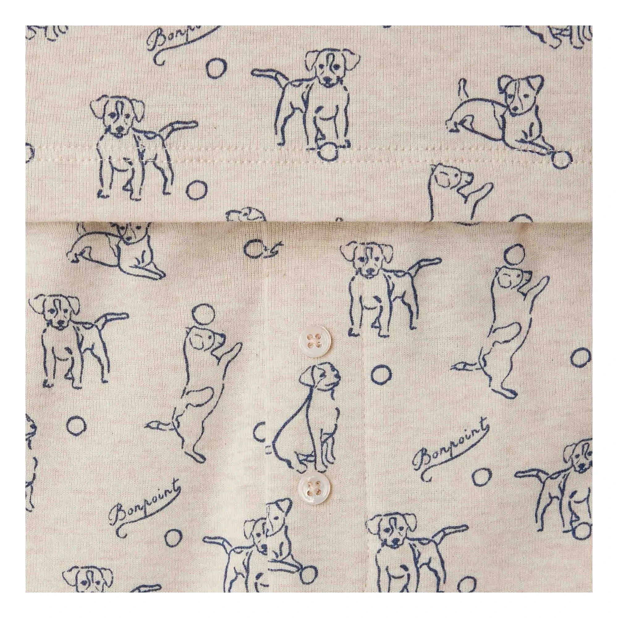 Bonpoint - Pijama de algodón orgánico Planet | Beige brezo