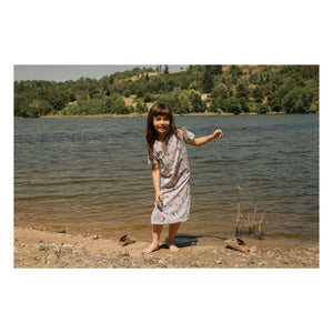 Studio Bohème - Vestido Tuba de algodón orgánico con estampado floral | Lila