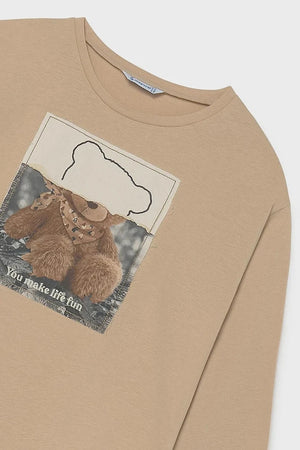 Blusa de algodón de manga larga Mayoral para niños