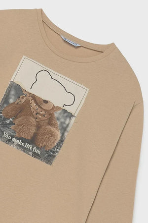 Blusa de algodón de manga larga Mayoral para niños