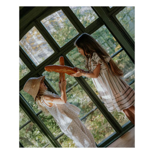 Fliink - Vestido de lino a rayas Vira | Crudo