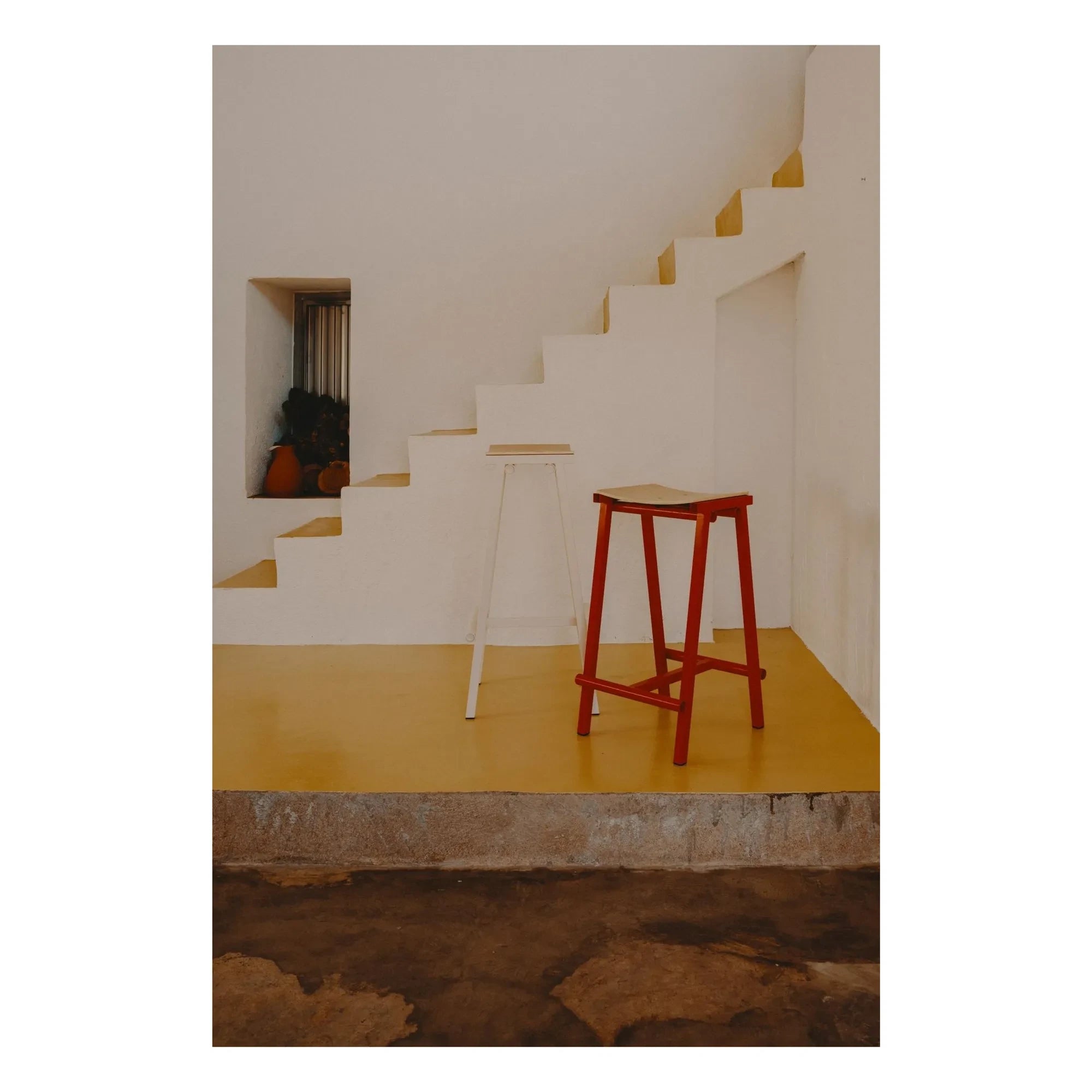 Hay - Taburete alto 65 cm Taburete 8 | Rojo