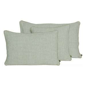 Haomy - Piana II Funda de almohada de lino a rayas | Verde almendra