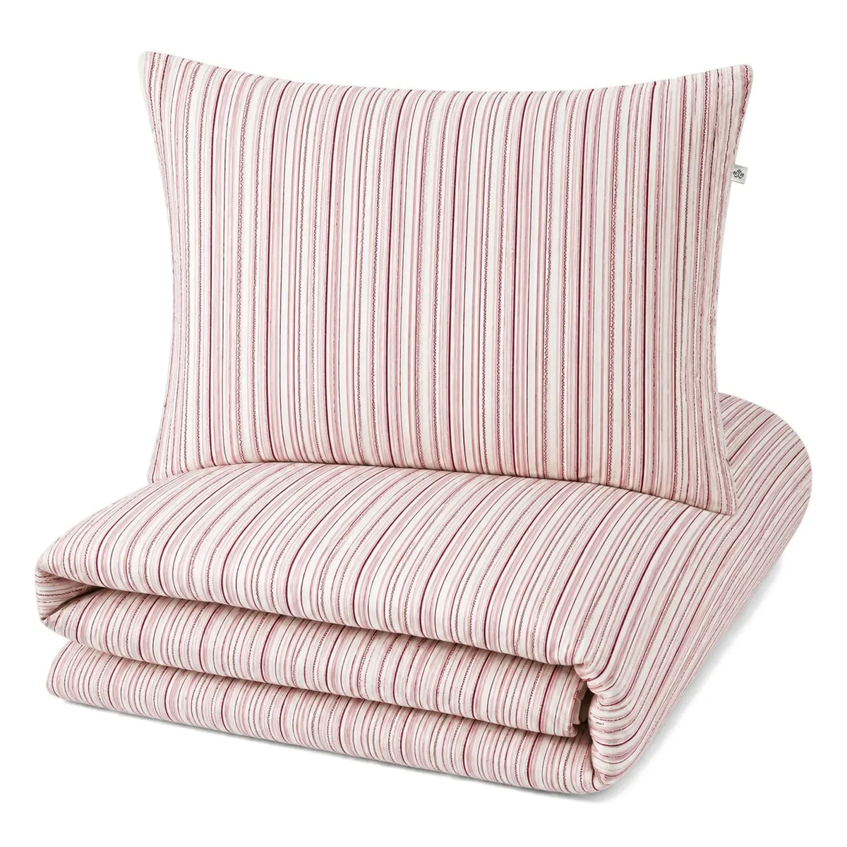 Editions Aimable - Paulette conjunto de ropa de cama | Raspberry Stripes Poplin