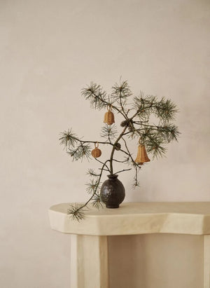 Ferm Living - Adornos navideños de ratán trenzado - Set de 3