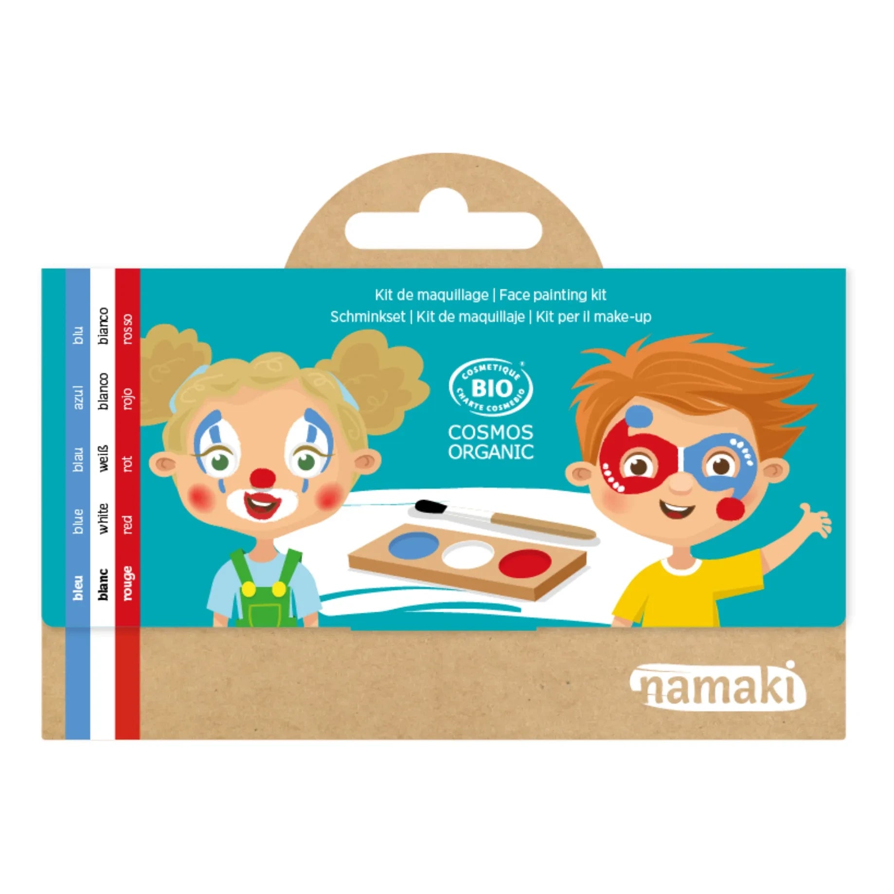 Namaki - Set de maquillaje de 3 tonos Payaso y Arlequín | Azul