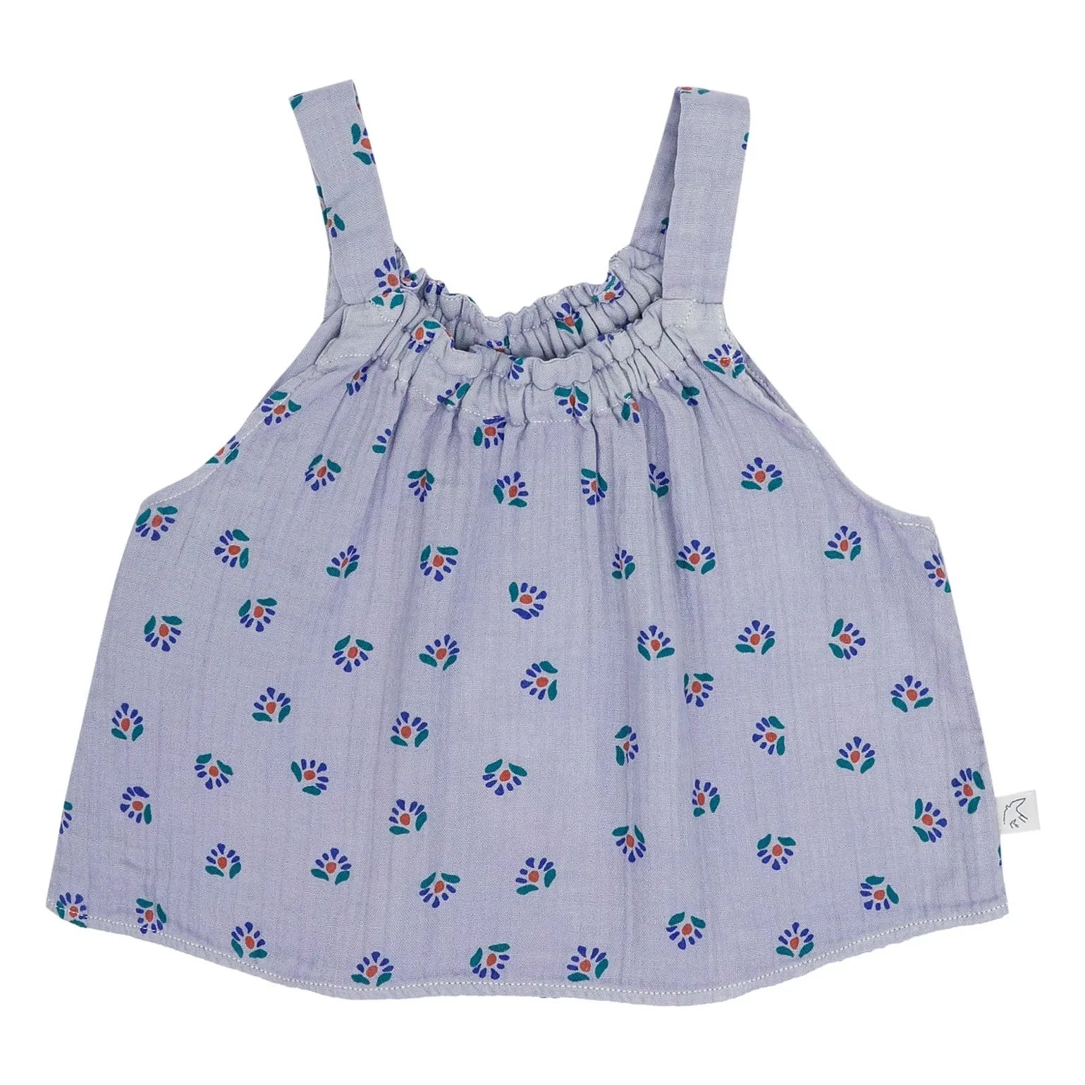Jenest - Crop top de algodón orgánico Maddy con estampado floral | Lavanda