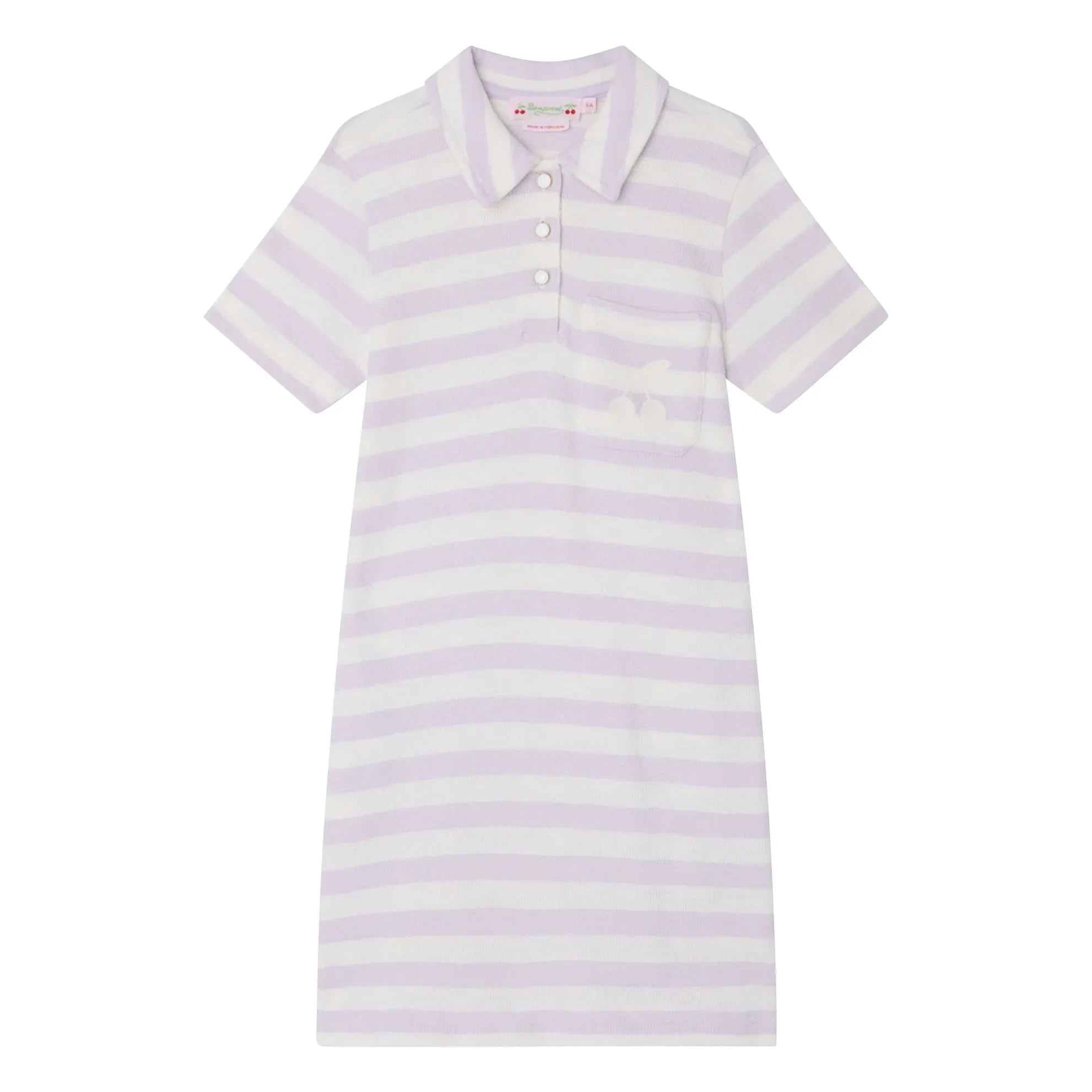 Bonpoint - Vestido a rayas de lobo hembra | Blanco