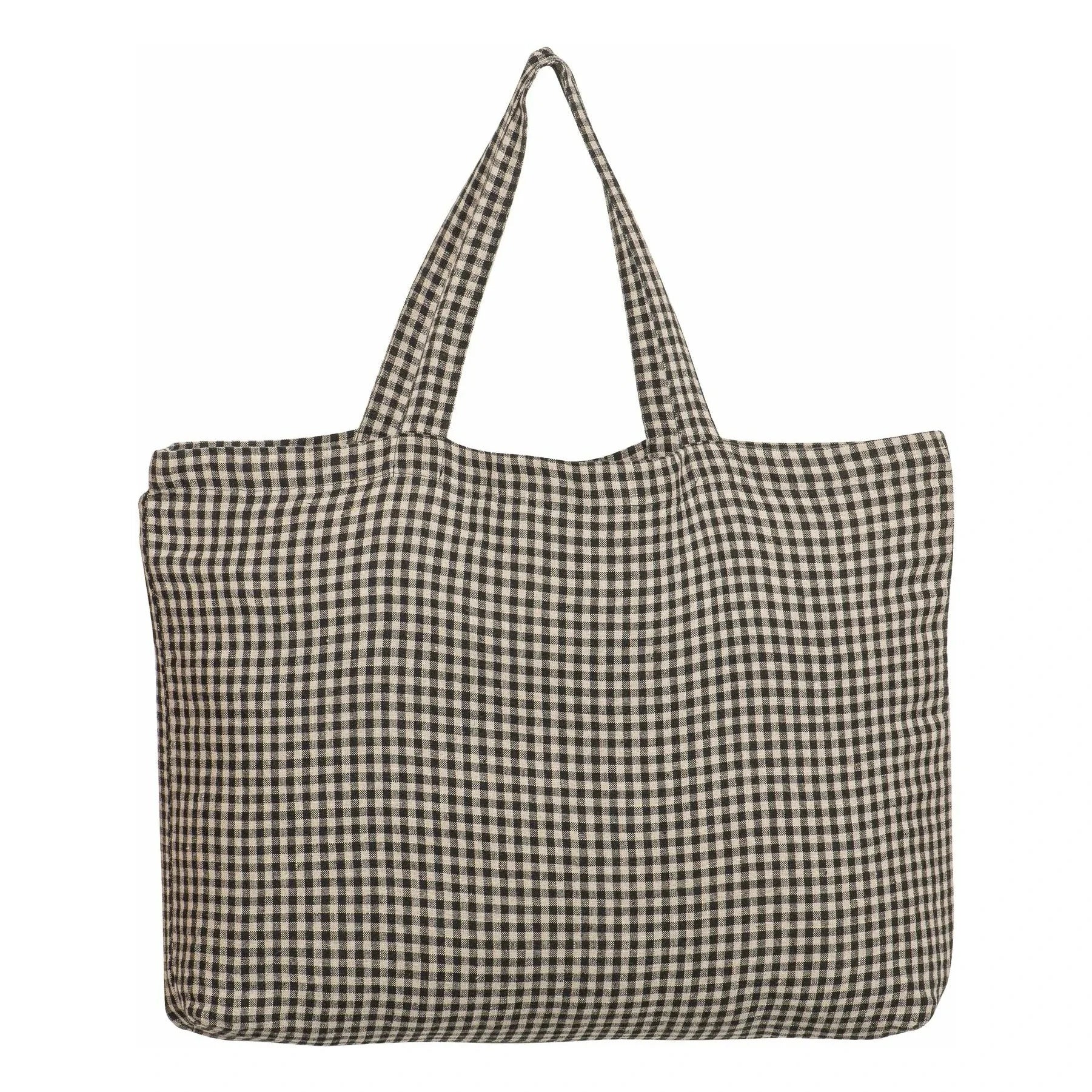 Haomy - Bolso tote a cuadros Piana II | Carbono
