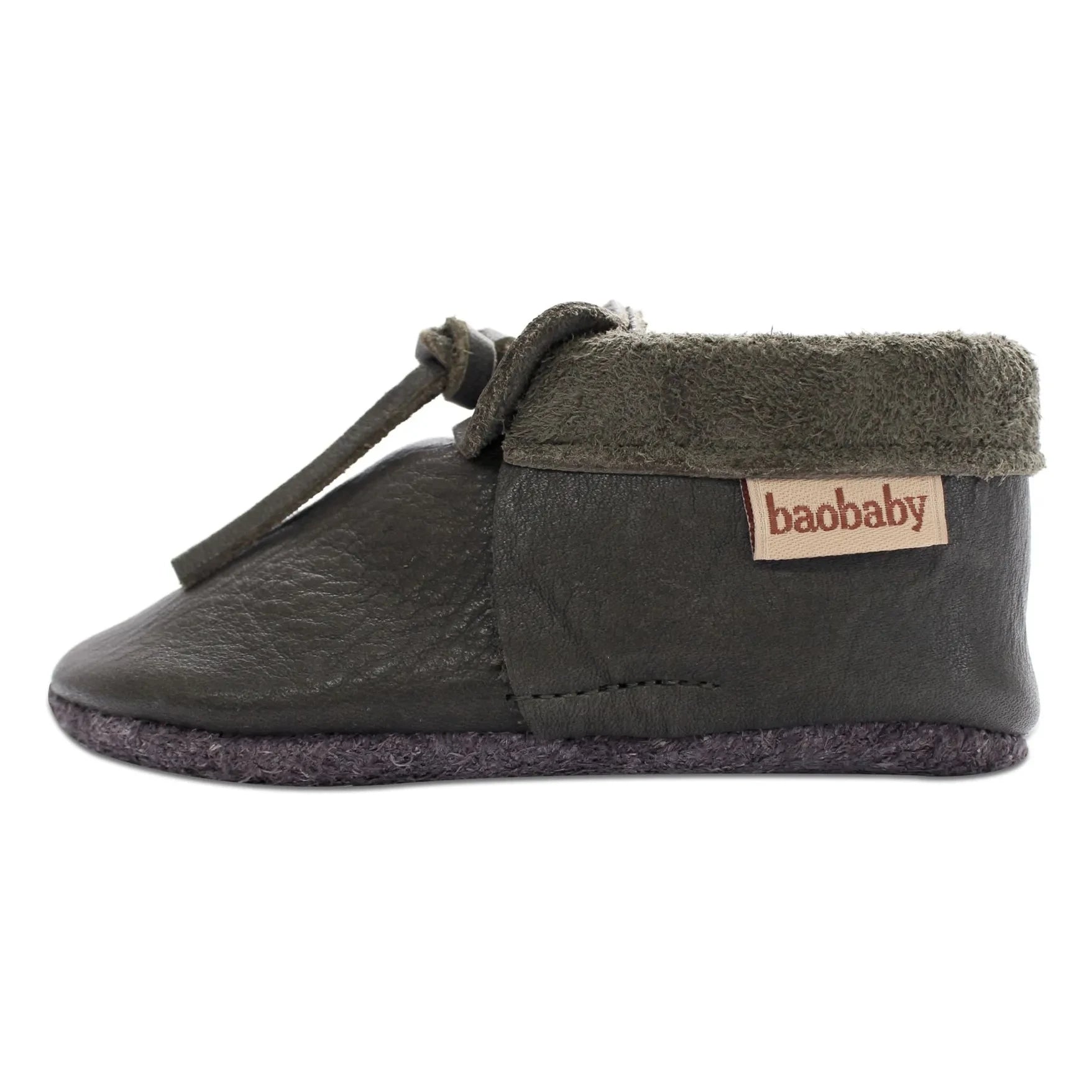 Baobaby - Pantuflas de cuero | Verde cromo
