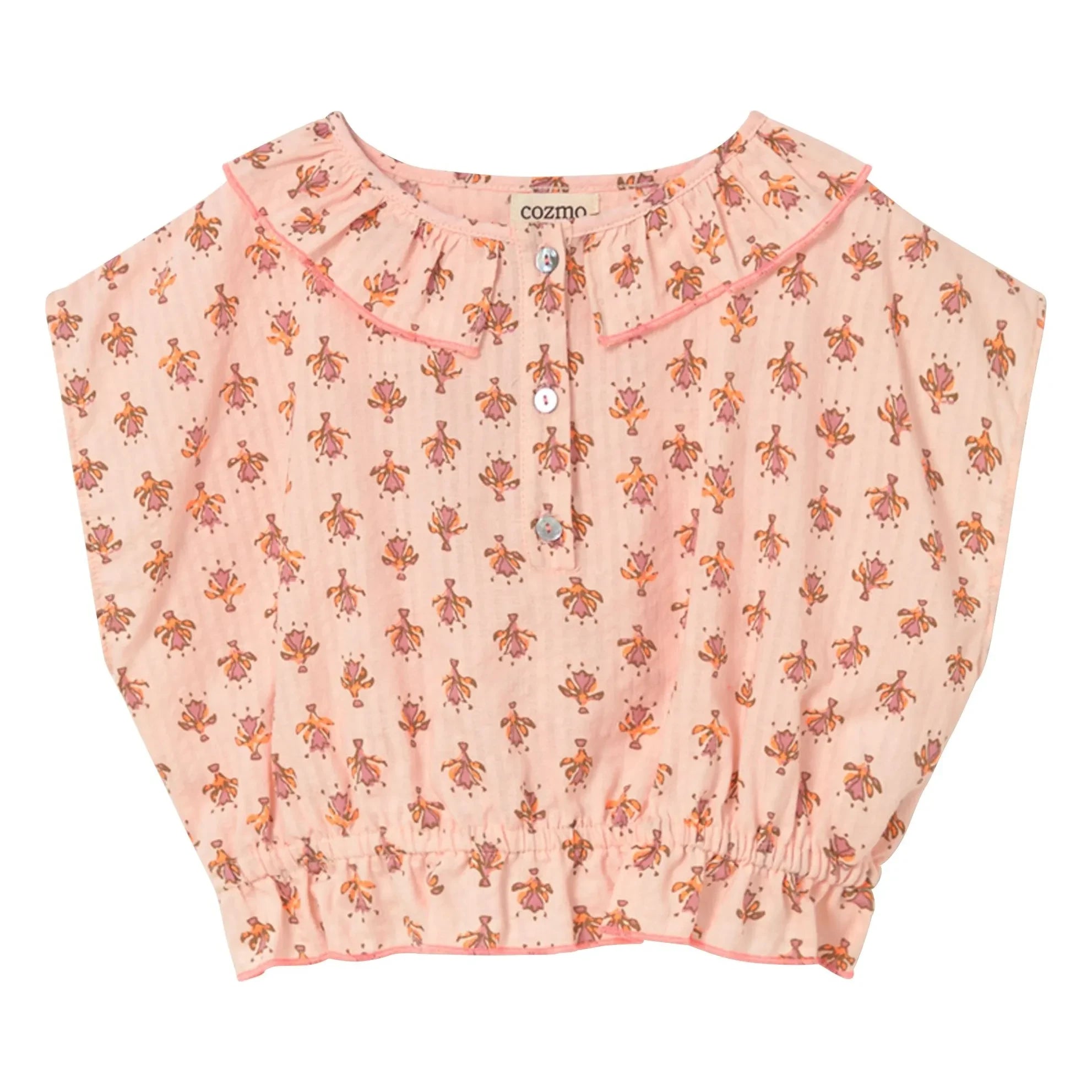 Cozmo - Blusa de algodón orgánico Dara Fleurie | Rosa empolvado