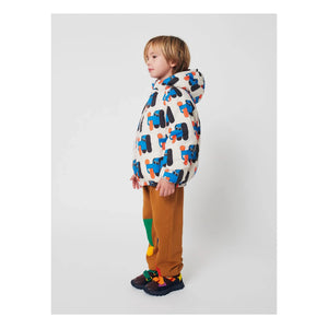 Bobo Choses - Chaqueta impermeable de fibra reciclada de doble cara | Blanco