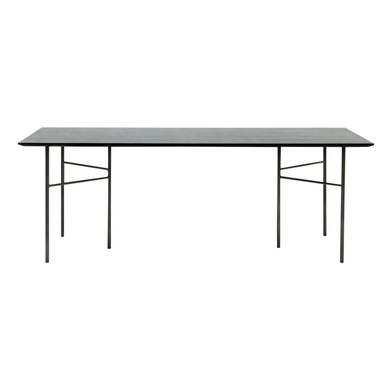 Ferm Living - Mesa rectangular Mingle - Madera FSC, patas de metal | Negro