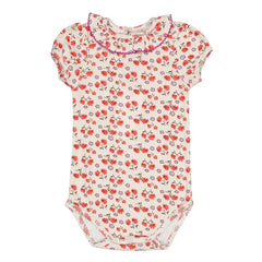 Hola Simone - Body de algodón orgánico con estampado floral Perrine | Blanco