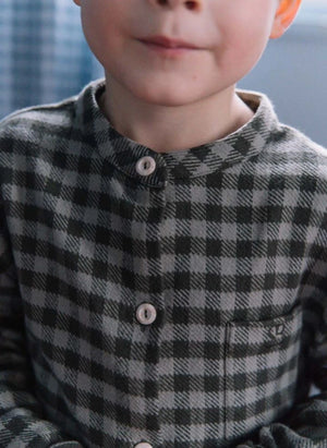 Studio Bohème - Camisa de Algodón Orgánico Jim Vichy | Gris