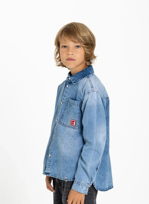 Hundred Pieces - Enzo Denim Camisa | Denim Claro