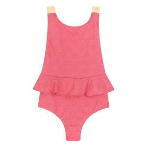 My First Cantê - Bañador con Volantes y Textura de Hojas Winnie | Rosa