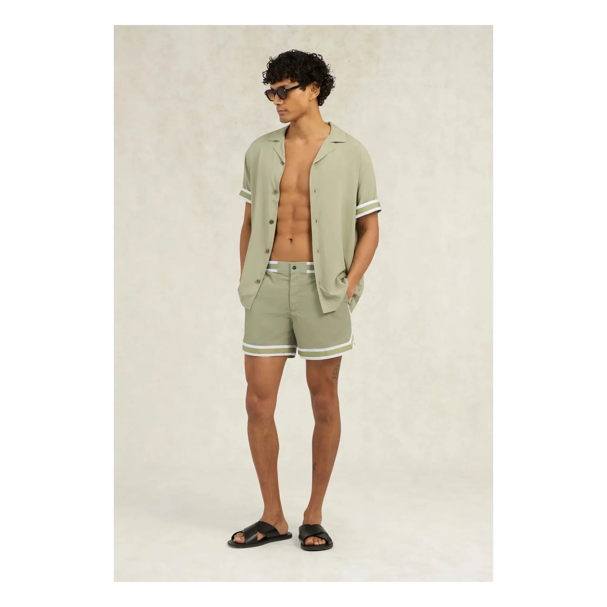 Ché Studios - Bañador Baller | Beige - Verde