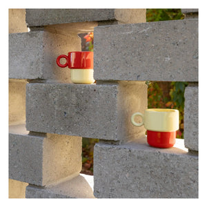 &Klevering - Tazas Chiquito - Set de 2 | Rojo ladrillo