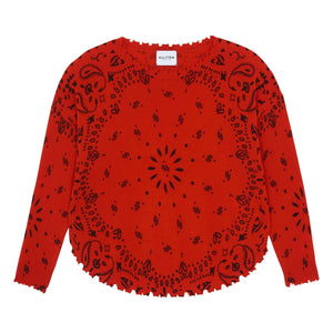 Kujten - Jersey de cachemira Mela Bandana | Rojo