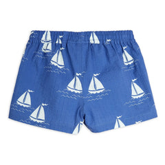 Mini Rodini - Camiseta de manga corta de algodón orgánico Bateaux | Azul