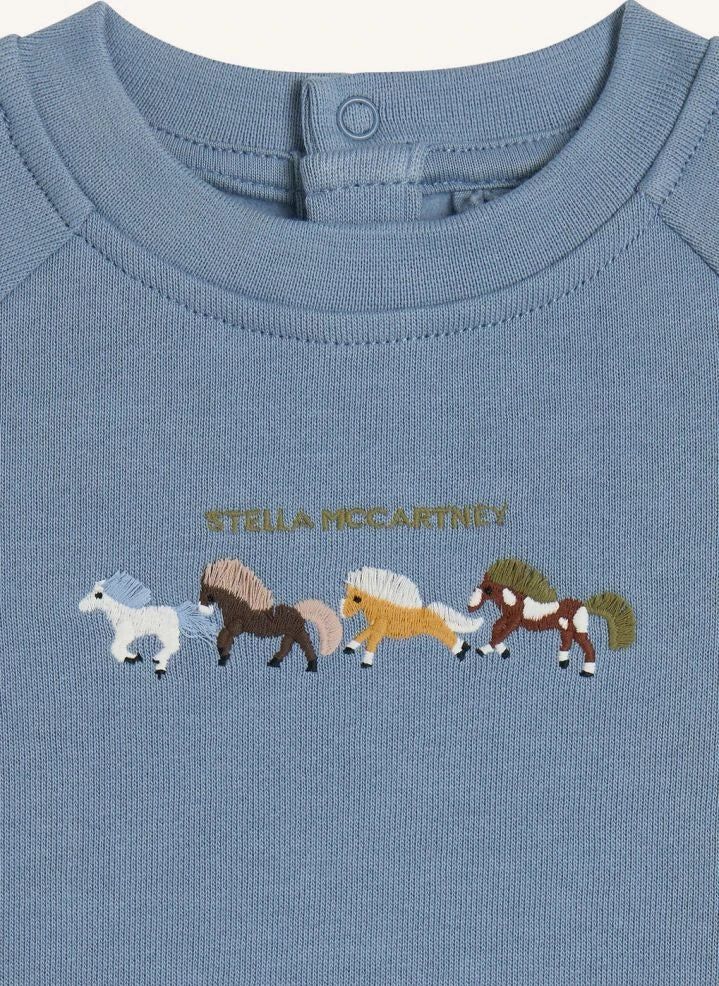 Stella McCartney Kids - Atlı Sweatshirt | Mavi