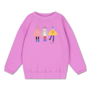 Repose AMS - Sudadera ancha de algodón orgánico Cozydrop Oiseaux | Rosa