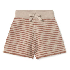 Coco au Lait - Pantalón corto texturizado de algodón orgánico | Beige
