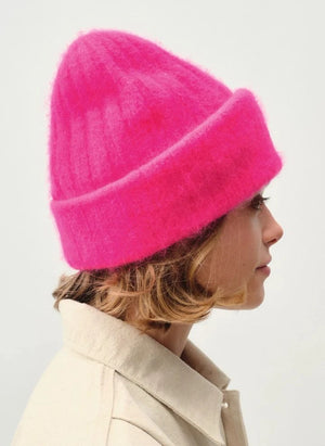 American Vintage - Gorro de lana y alpaca Vitow | Rosa fluorescente