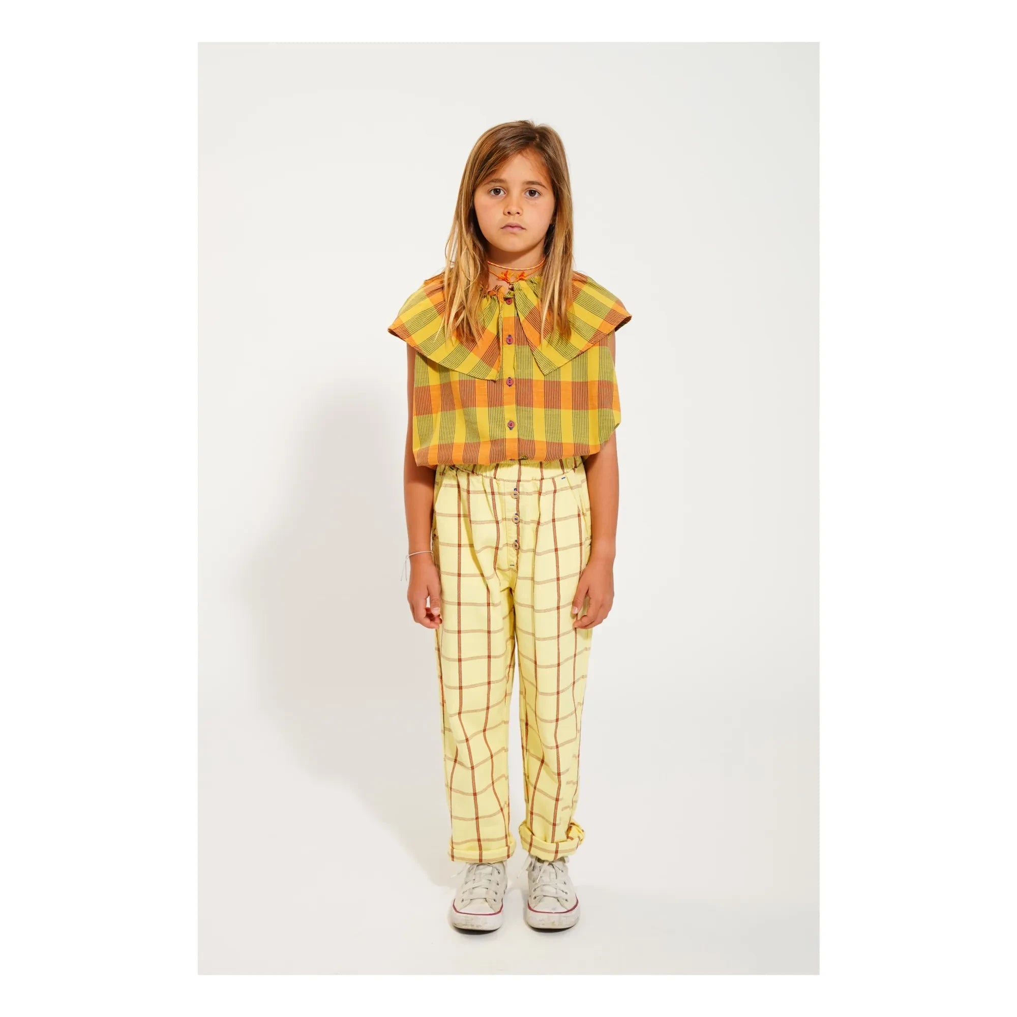 Piupiuchick - Pantalón Carreaux | Amarillo Pálido