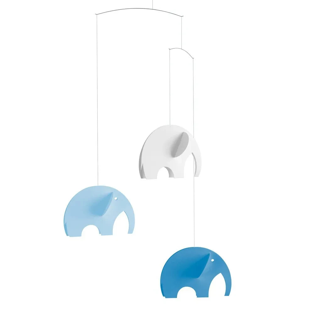 Flensted - Móvil de elefante | Azul