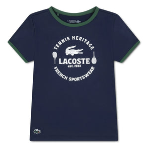 Lacoste - Polo deportivo de fibra reciclada con cuello en contraste | Azul marino