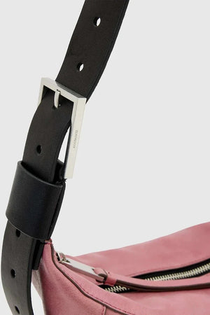 Bolso AllSaints LUNA de piel tipo croissant para mujer