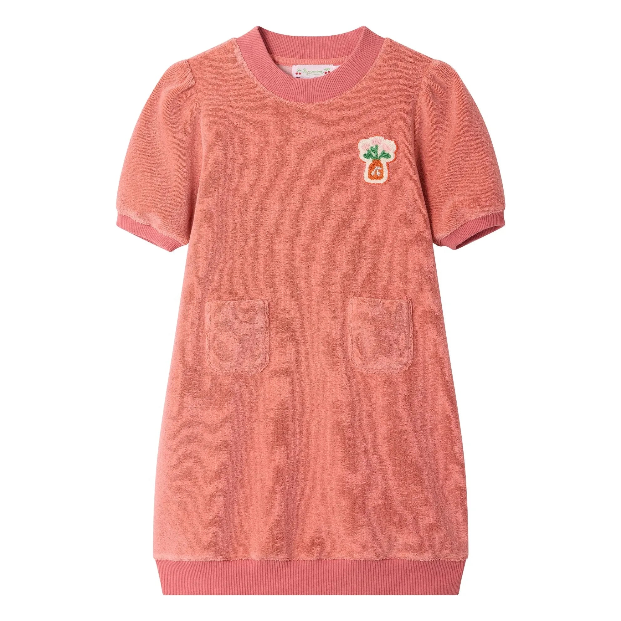 Bonpoint - Marceline organik pamuklu havlu elbise | Pembe