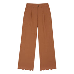 Emile et Ida - Pantalón de Algodón Bordado | Marrón