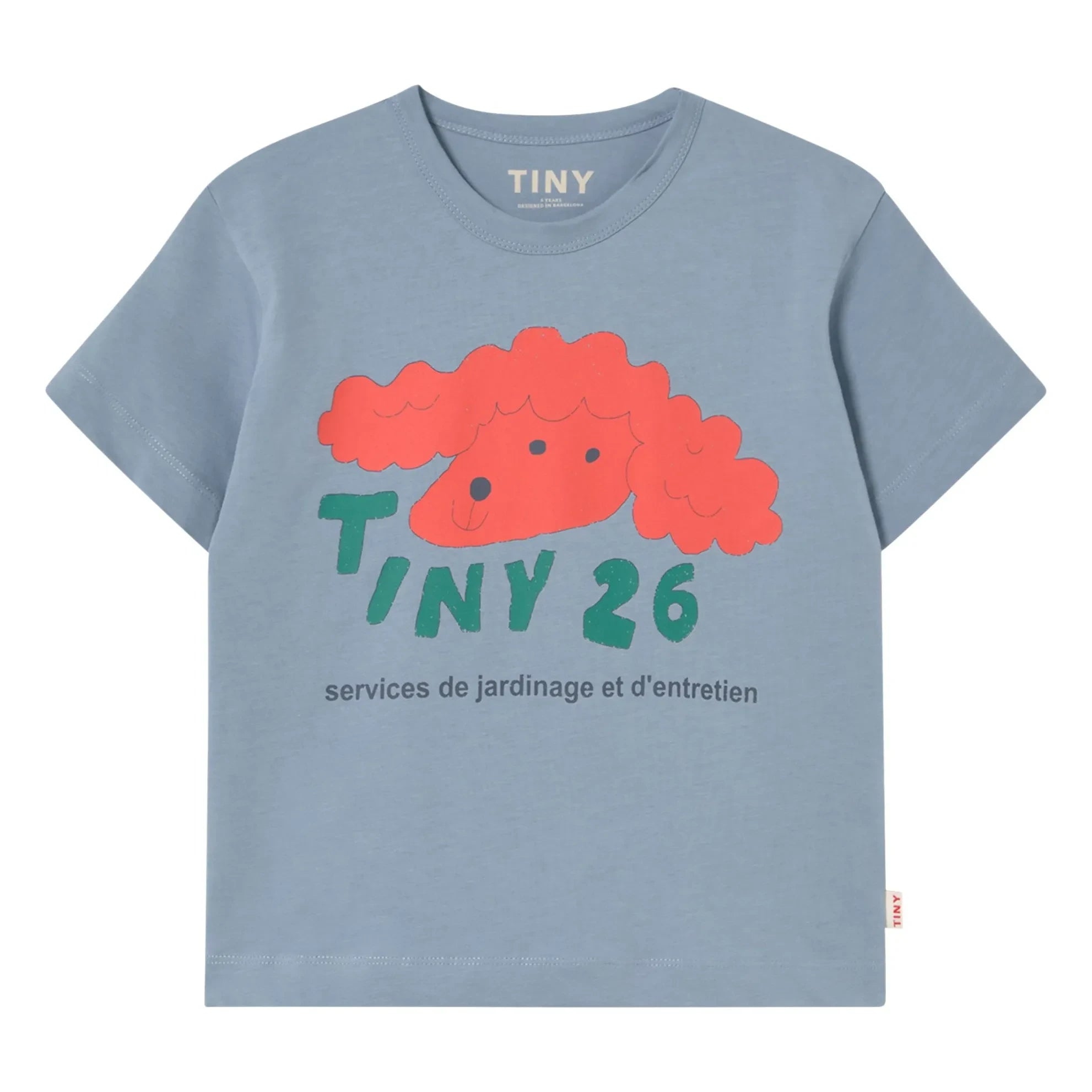 Tinycottons - Camiseta de algodón orgánico Tiny 26 | Azul grisáceo