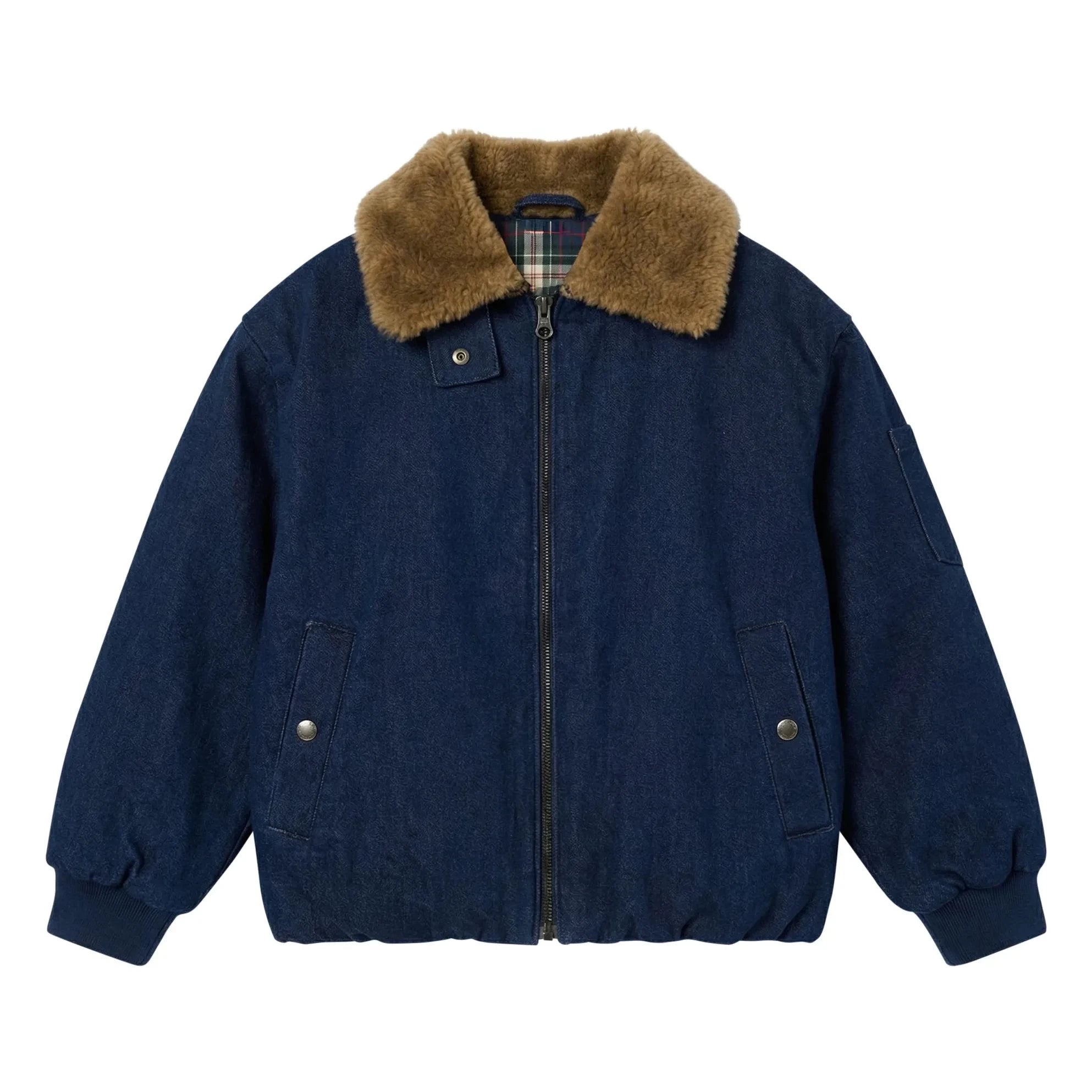 Finger in the nose - Chaqueta aviador de mezclilla Aria | Denim crudo