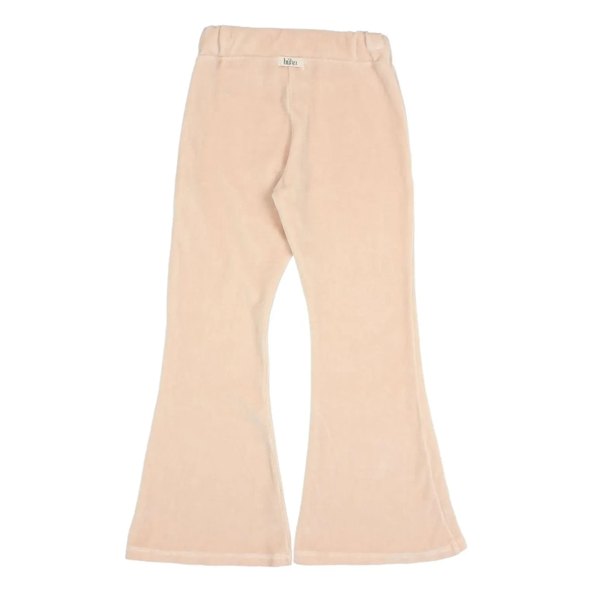 Búho - Leggings acampanados de algodón orgánico con detalle de corazón de terciopelo | Rosa claro