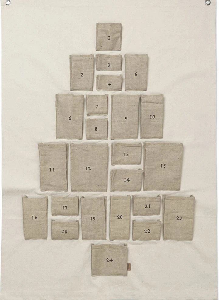 Ferm Living - Calendario de Adviento de algodón orgánico