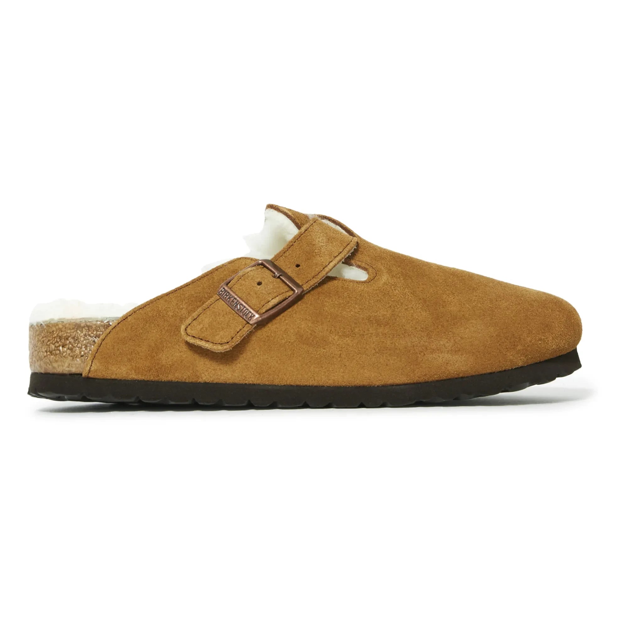 BIRKENSTOCK - Zuecos Boston de Ante Forrados de Piel - Colección para Adultos | Camel