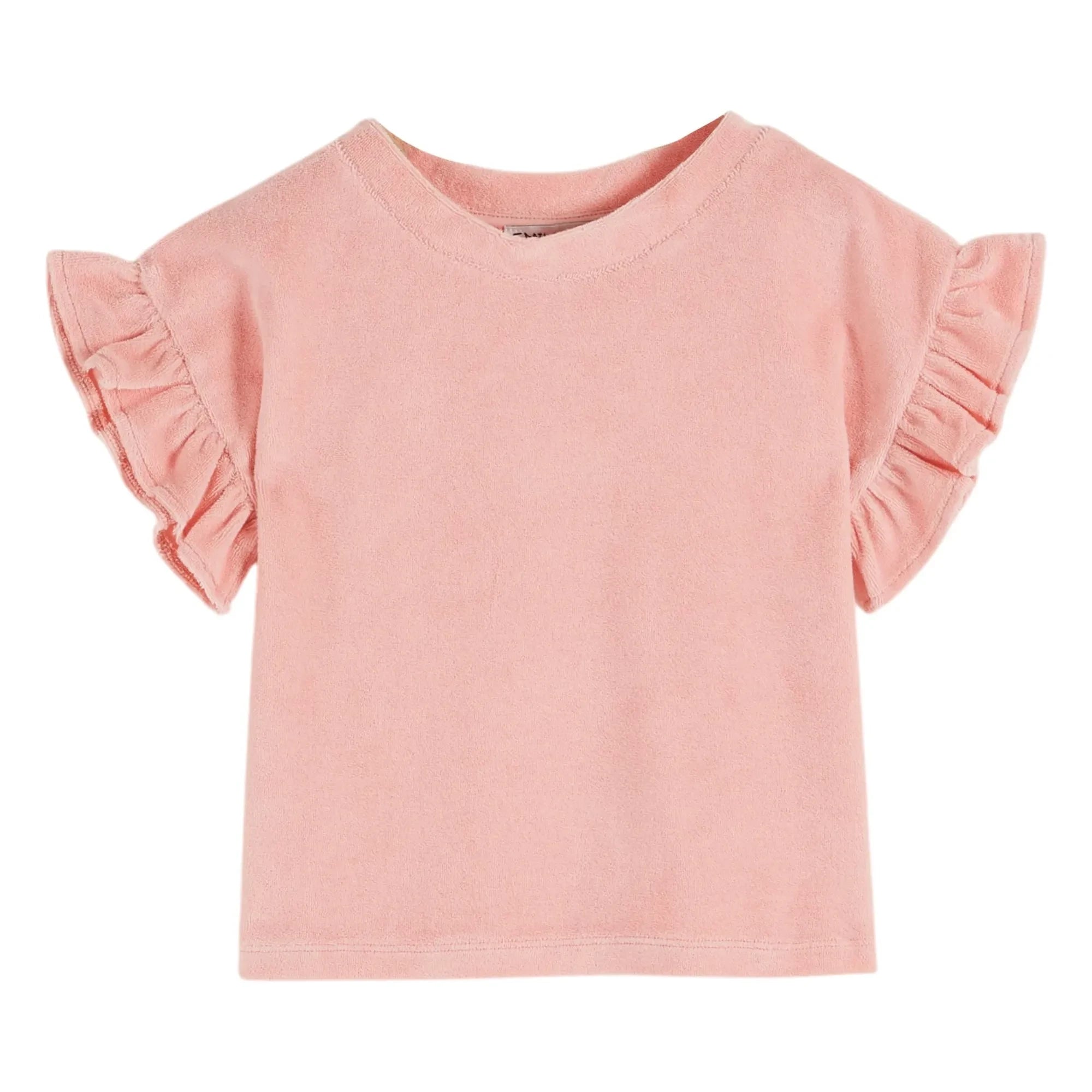 Emile et Ida - Camiseta con Volantes de Rizo | Rosa Pálido