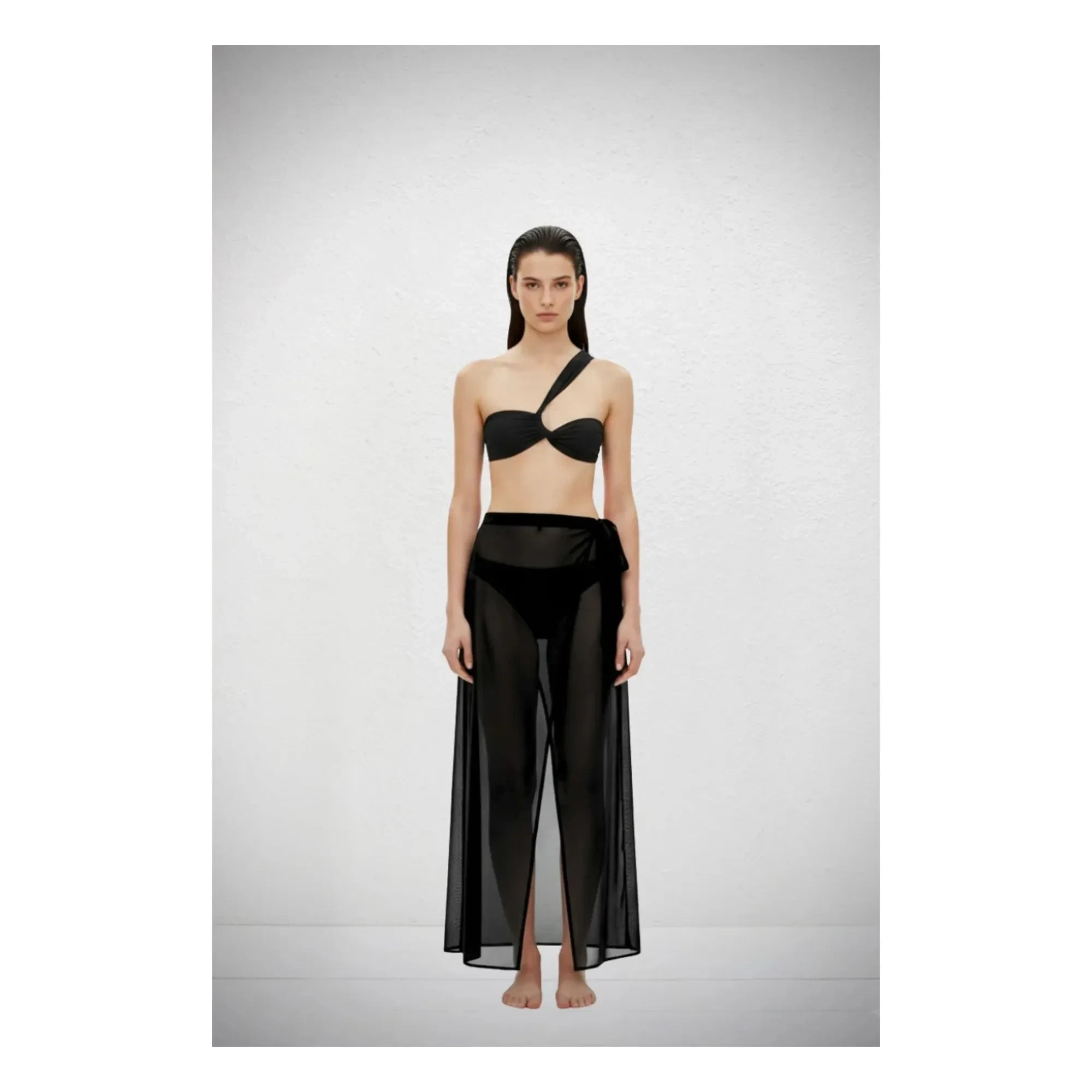 Vanessa Sposi - Falda Cruzada de Tul | Negro