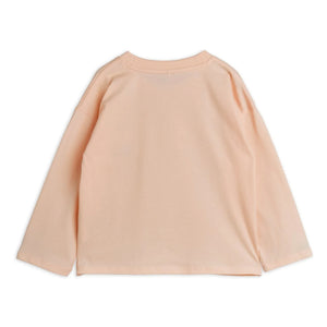 Mini Rodini - Camiseta Corazón Algodón Orgánico | Rosa Empolvado