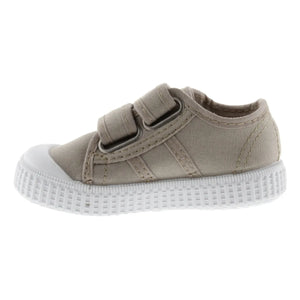 Victoria - Zapatillas Lona Tiras Velcro | Beige