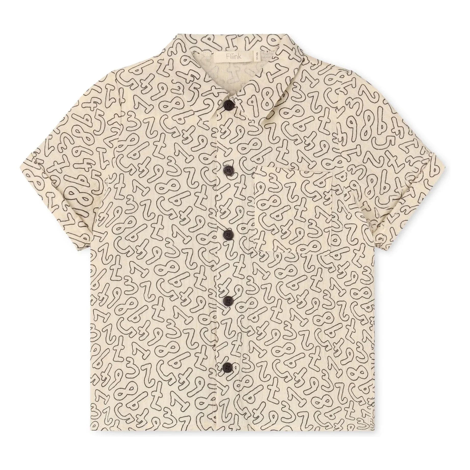 Fliink - Camisa Elmo Numbers | Crudo