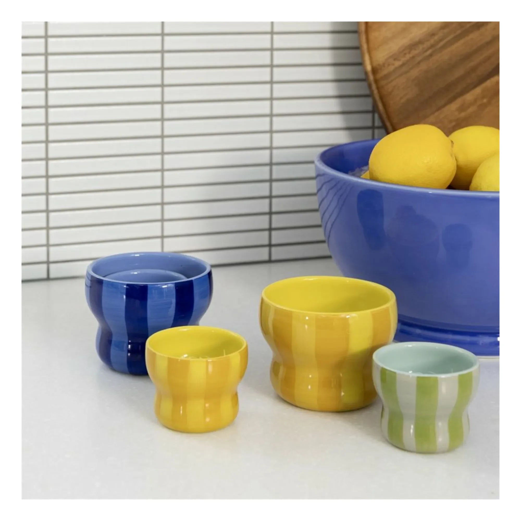 &Klevering - Vasos de circo - Set de 2 | Verde