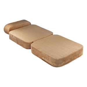 Wigiwama - Sillón para chimenea de terciopelo | Marrón