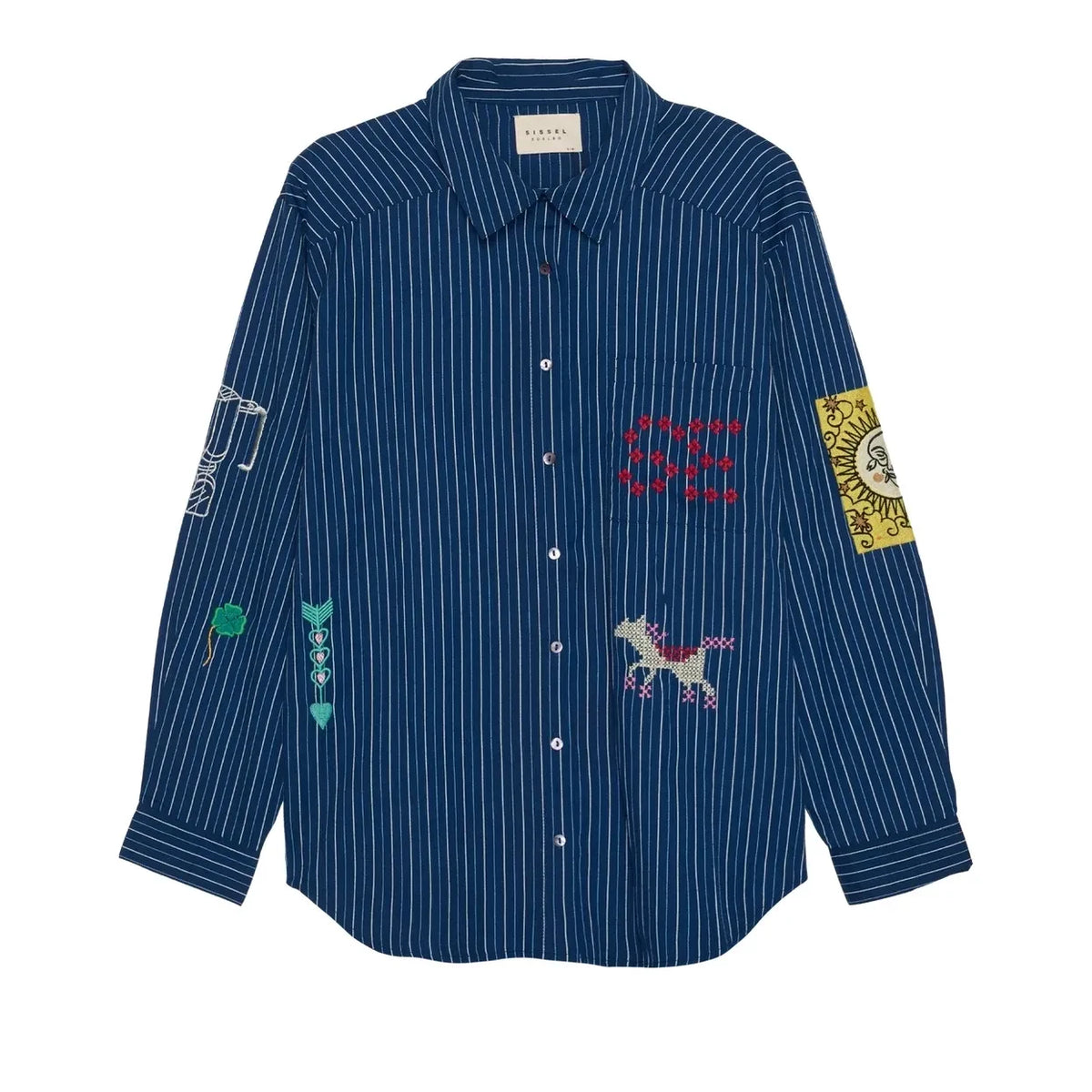 SISSEL EDELBO - Camisa de rayas Brenna | Azul marino