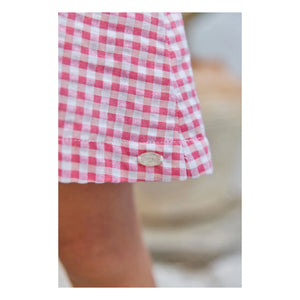 Tartine et Chocolat - Vestido de guinga con encaje | Rosa