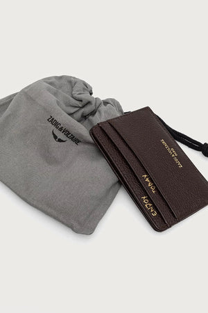 Funda de cartera de cuero para mujer